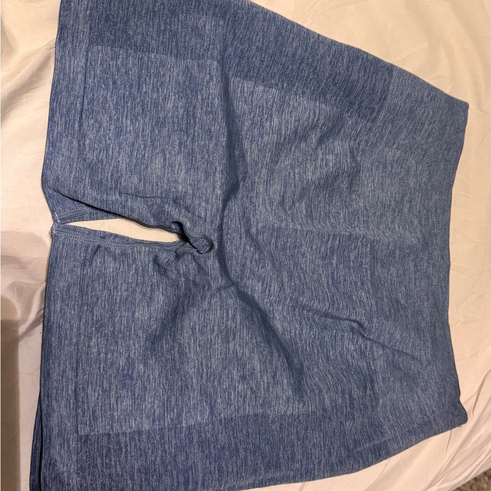 Blue Knit Shorts